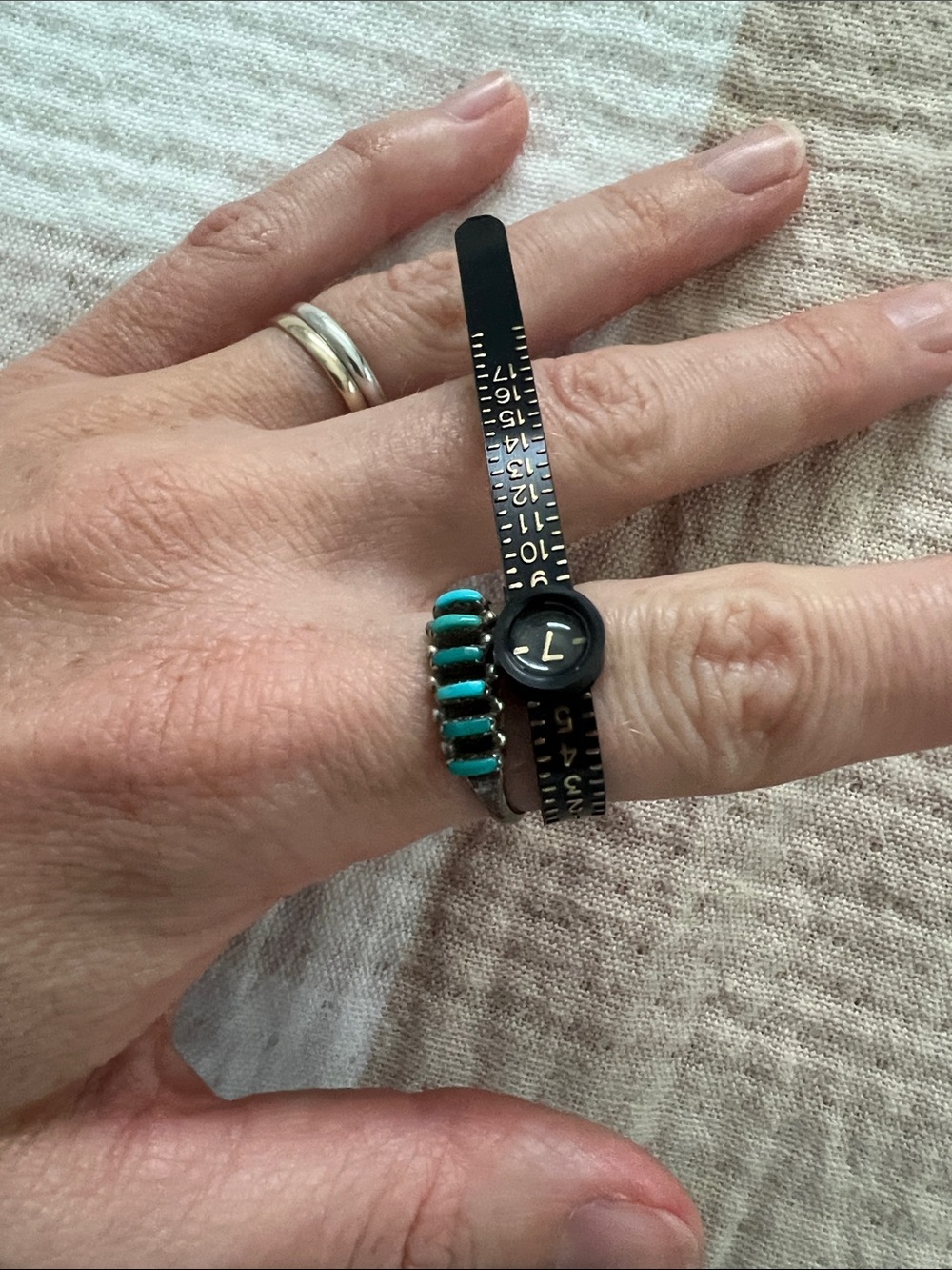 Sterling Silver Turquoise Ring - Women Jewelry - Picture 6 of 7